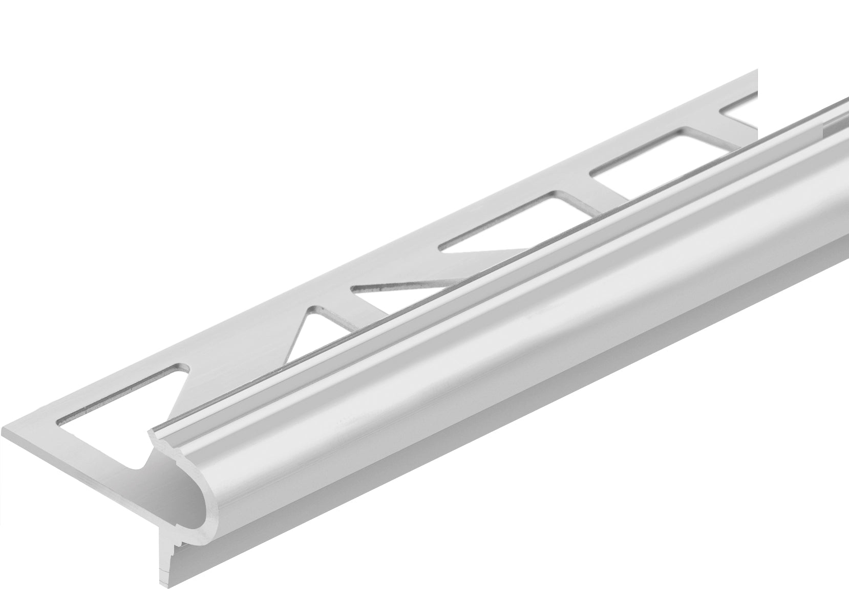 Profil schodowy aluminiowy półokrągły Cezar Srebrny Mat 2,50m
