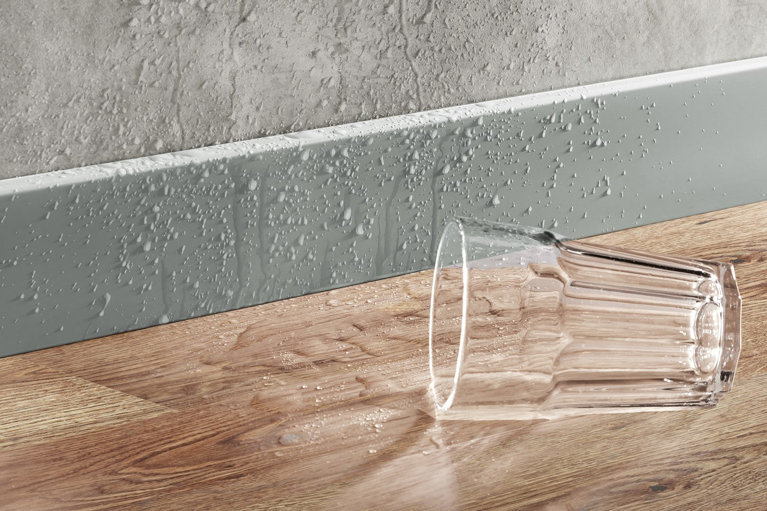 Skirting board 80x14mm CEZAR EARTH Line Cashmere semi-matte veneer 2.20m