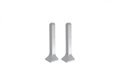 Narożnik zewnętrzny do listwy przypodłogowej 59mm 1kpl=2szt Cezar Srebrny Mat