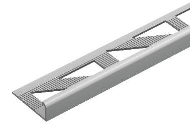 Decorative PVC tile profile 10mm Cezar Light Grey Matte 2.50m