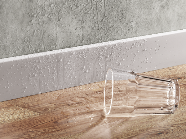 Status Line PVC skirting board 80x15mm Cezar Black RAL9005 matt 2.20m