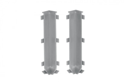 Внутренний угловой профиль для плинтуса 100 мм, 1 комплект = 2 шт., цвет Cezar, светло-серый, матовый RAL7035.