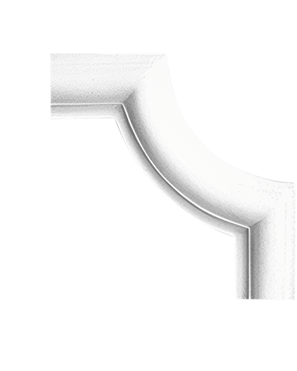 Corner for smooth wall strip 09-3 Cezar White