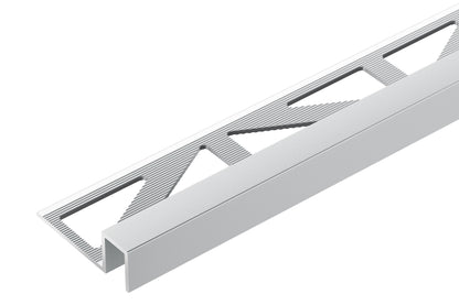 Profil do glazury aluminiowy krawędziowy kwadratowy 12x12mm Cezar Srebrny El-Poler Połysk 2,50m