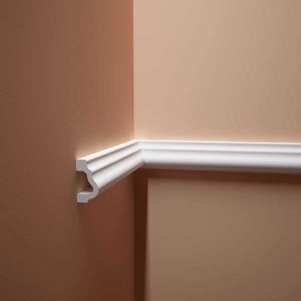 Listwa naścienna gładka LNG-30 Cezar Biały Mat 2,44m