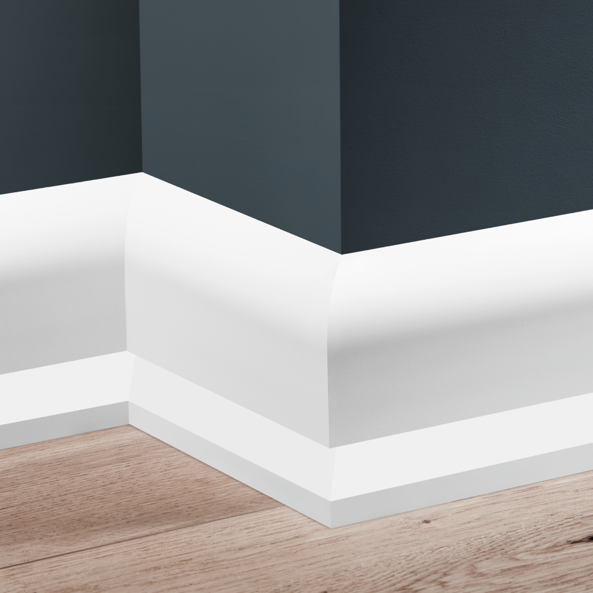 Listwa przypodłogowa LPC-19 98x19,4mm LED Cezar Biały Mat 2,44m