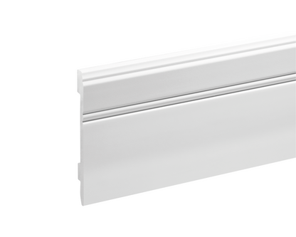 Listwa przypodłogowa LPC-18 107x12mm Cezar Biały Mat 2,44m