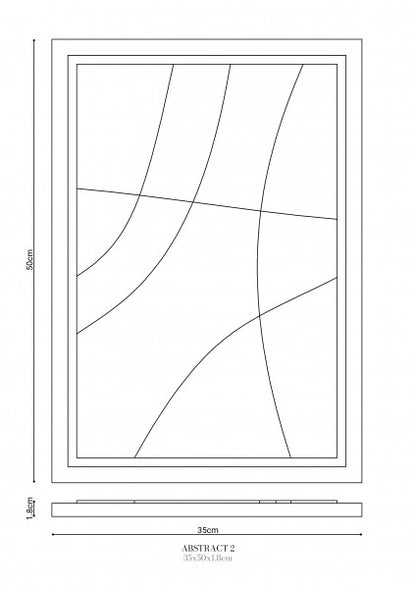 Wall Decor 350x500x18mm ABSTRACT 2 MURSO Bianco