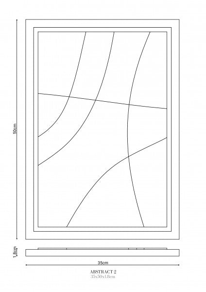Wall Decor 350x500x18mm ABSTRACT 2 MURSO Bianco