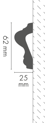 Listwa gzymsowa gładka LGG-15 Flex Cezar Biała 2,40m