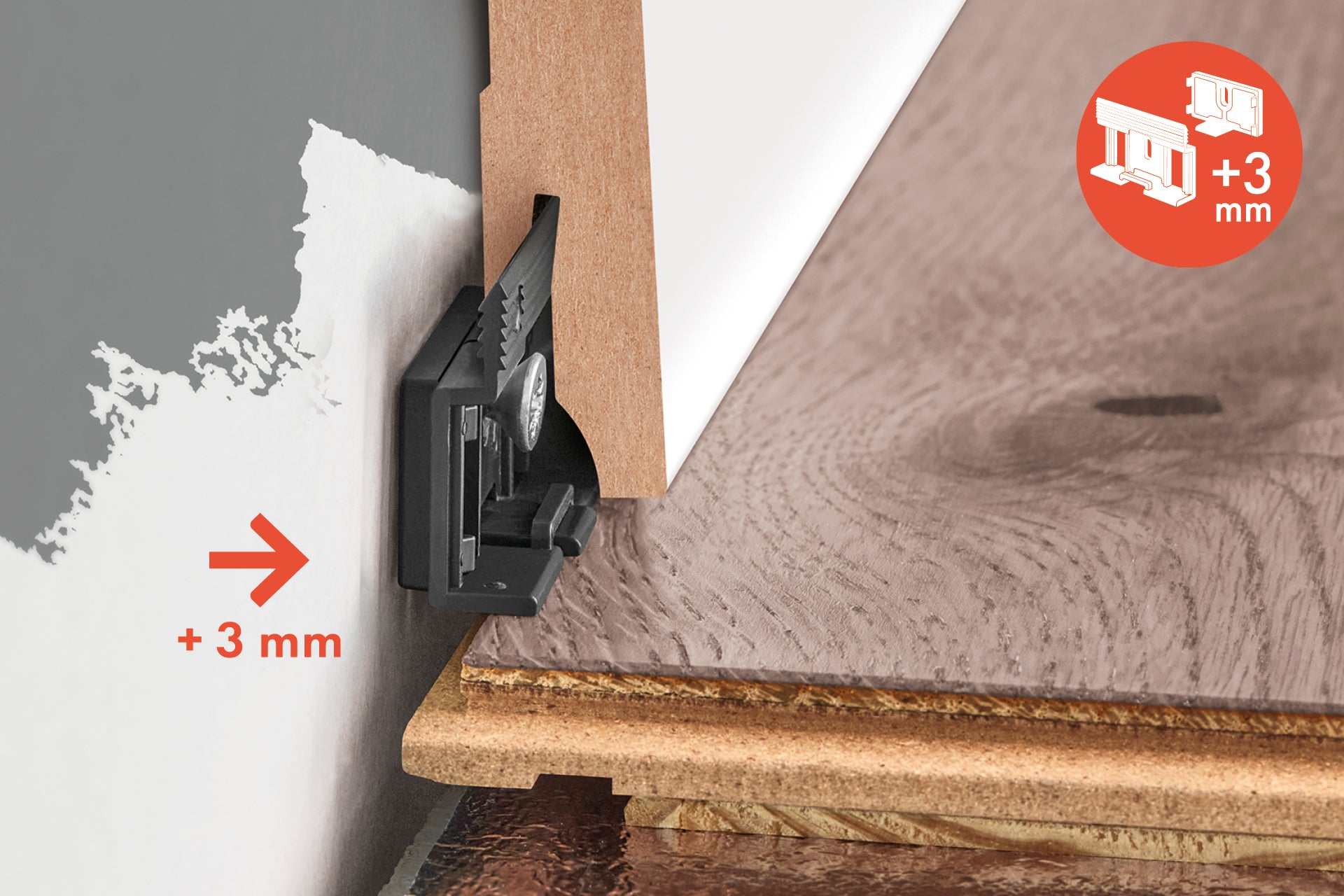 Listwa przypodłogowa zaokrąglona MDF 80x13mm Cezar Biały RAL9003 okleina półmat 2,20m