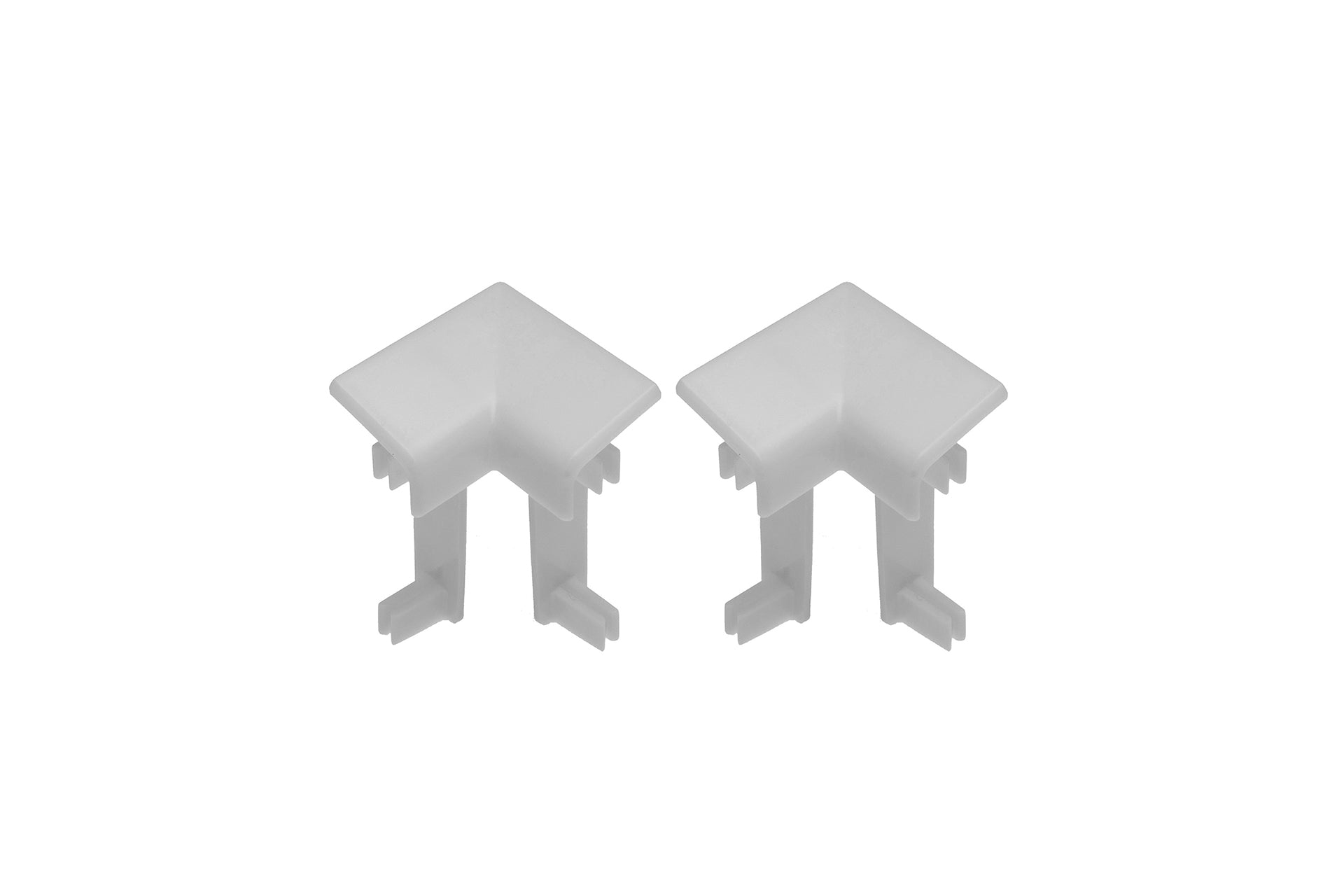 Narożnik wewnętrzny do listwy dywanowej ożebrowanej Cezar Szary Jasny Mat