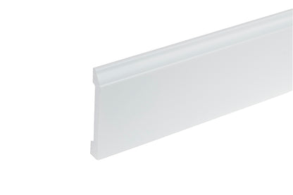Плинтус LPC-15 81x12 мм, матовый белый, цвет Cezar, длина 2,44 м.