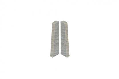 Торцевые заглушки для плинтуса Hi Line 23,4x75 мм, 1 комплект = 2 шт. (левая + правая) Cezar Iceland Mat