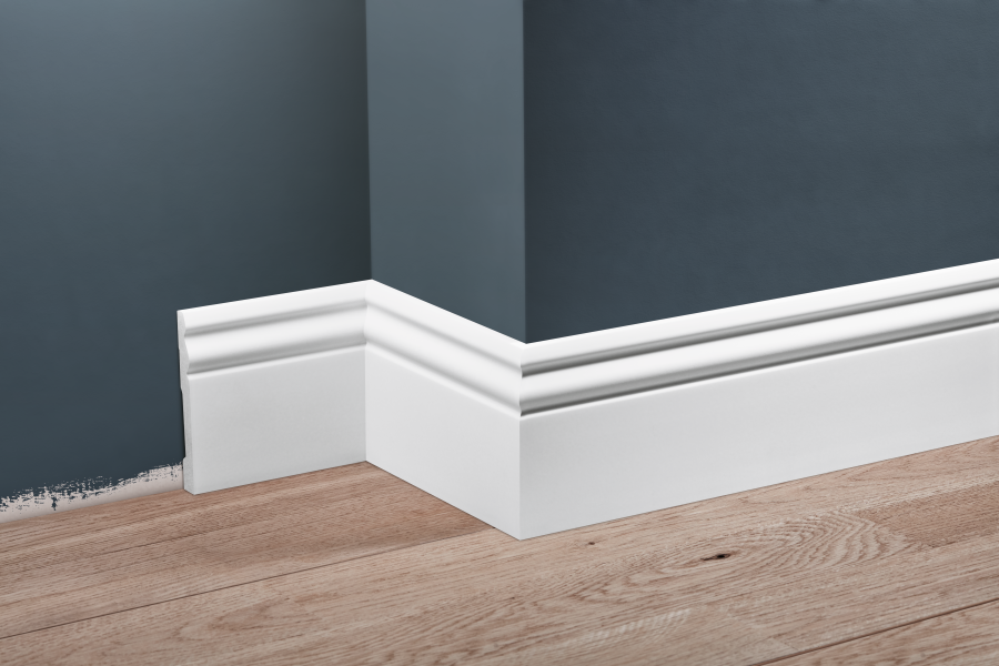 Listwa przypodłogowa LPC-08 94x12,2mm Cezar Biały RAL9003 Połysk 2,44m