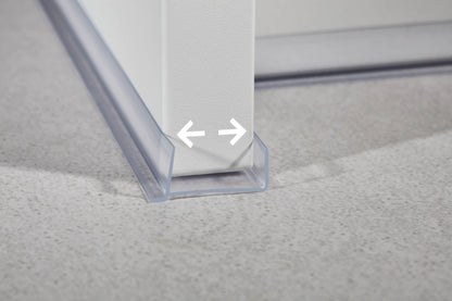 Cezar PVC skirting seal Transparent Matt 3m