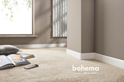 Listwa przypodłogowa dekoracyjna MDF 90x16mm Cezar Biały RAL9003 okleina pólmat 2,20m