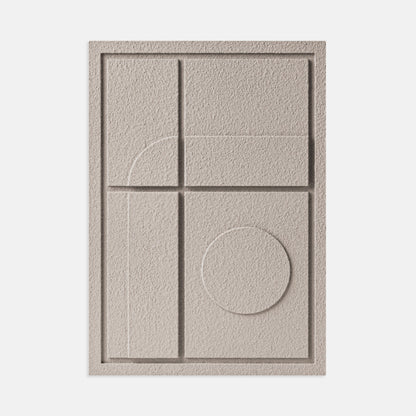 Wall Decor 500x700x18mm GEOMETRIC 3 MURSO Almond Beige