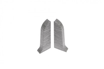 Zaślepki do listwy przypodłogowej Classic 22x59mm 1kpl=2szt(L+P) Cezar Dąb Szary Jasny Mat