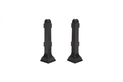 Наружный угловой профиль для плинтуса 59 мм, 1 комплект = 2 шт., цвет Cezar, темно-серый, матовый RAL7021.