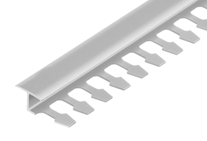 Алюминиевый компенсационный профиль для черепицы 15x12 мм для арок Cezar Silver Matt 2,50 м