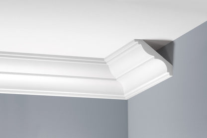 Smooth cornice strip LGG-08 Flex Cezar White 2.40m
