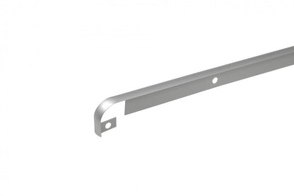 Алюминиевая планка для столешницы, с прорезями, 28 мм, Cezar Silver Matte, 0,60 м