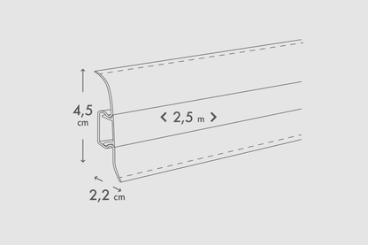 End caps for Slim skirting board 1 set = 2 pcs (L+R) Cezar Oak Riverside Matt