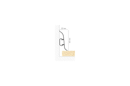 Listwa przypodłogowa PVC Slim Cezar Buk Mat 2,50m