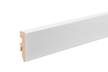 Square MDF skirting board 58x14.5mm Cezar White RAL9003 semi-matt varnish 2.20m