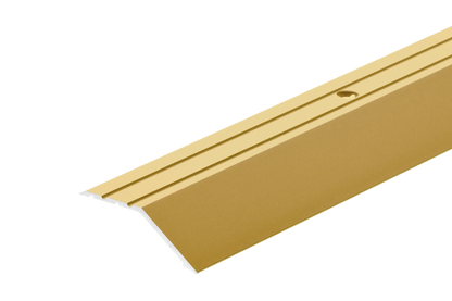 Aluminum slanted threshold profile 46x16mm Cezar Gold Matt 1m