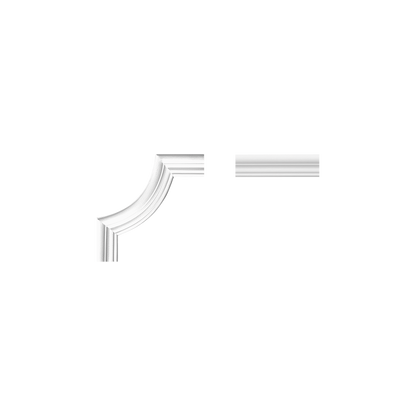 Угловая планка для гладкой стены 08-1 Cezar White