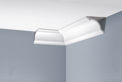Smooth cornice strip LGG-19 Cezar White 2.40 m