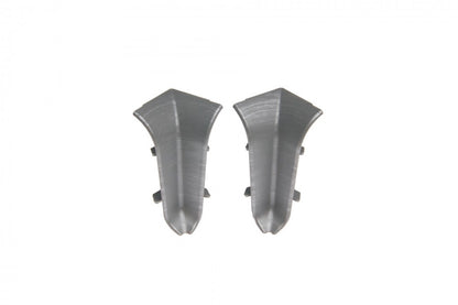 Narożnik wewnętrzny do listwy przypodłogowej Classic 22x59mm 1kpl=2szt Cezar Aluminium szczotkowane Mat