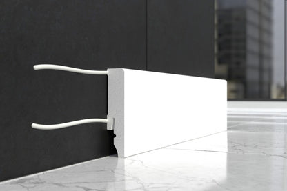 LPC-50 skirting board 60x14mm Cezar White RAL9003 Gloss 2.44m