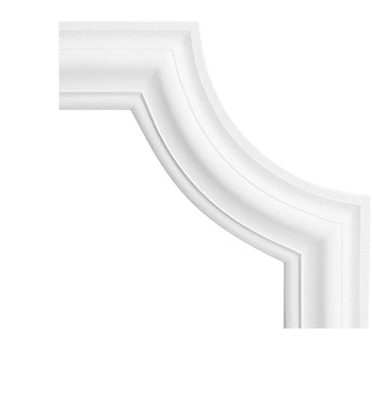 Narożnik do listwy naściennej gładkiej 02-2 Cezar Biały