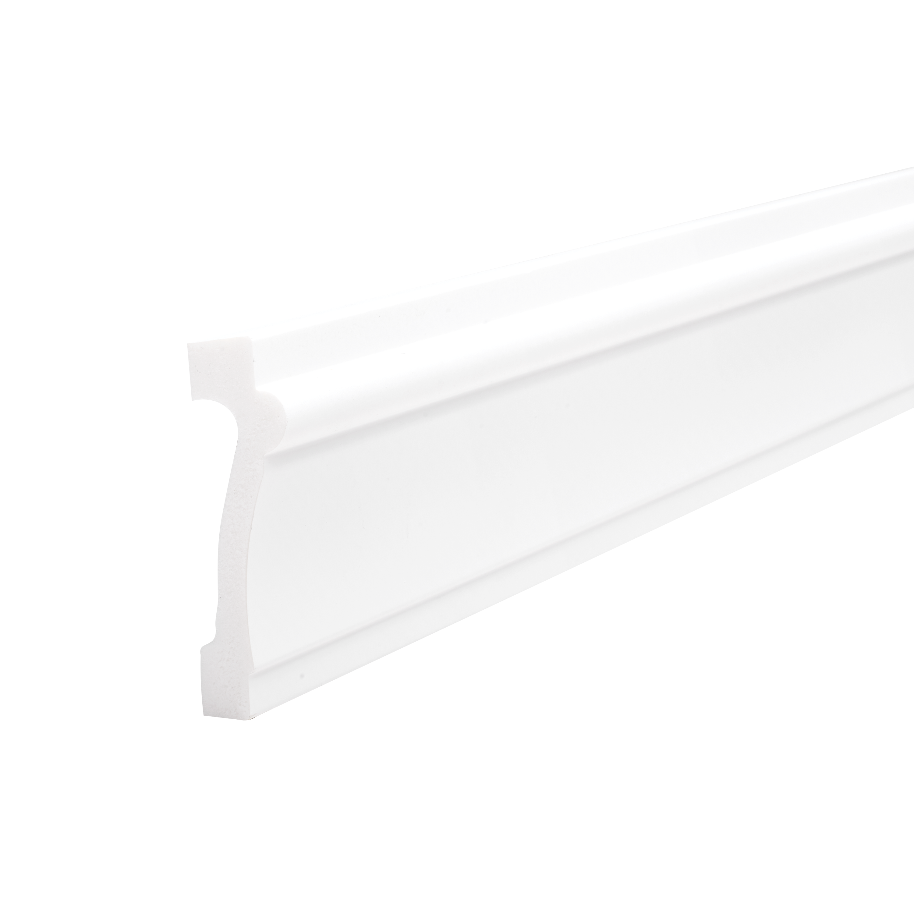 Listwa naścienna gładka LNG-28 Cezar Biały Mat 2,44m