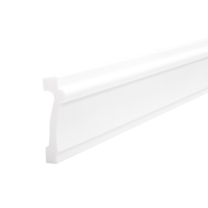 Listwa naścienna gładka LNG-28 Cezar Biały Mat 2,44m