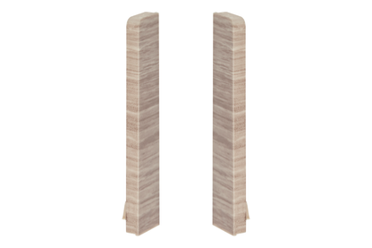 MASTERLINE skirting board end caps 13x80mm 1 set = 2 pcs (L+R) Cezar Chalky brown Mat
