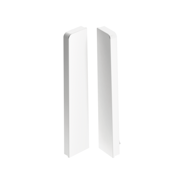 End caps for MASTERLINE skirting board 13x80mm 1 set = 2 pcs (L+R) Cezar White RAL9003 Matt