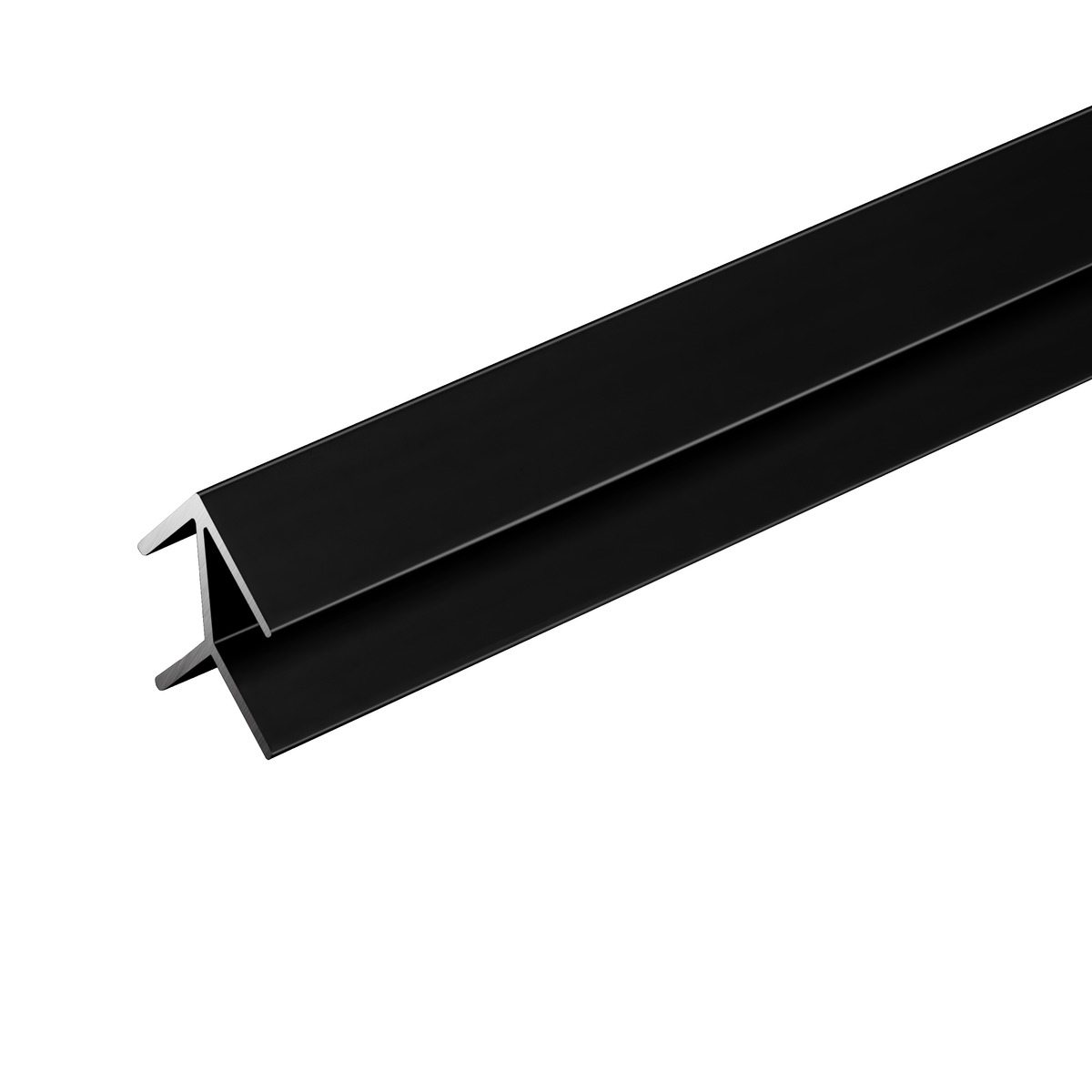 Listwa aluminiowa kątowa zewnętrzna do paneli SPC Cezar Czarny RAL9005 mat 2,80m