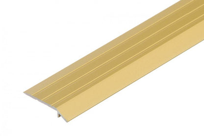 Profil progowy skośny aluminiowy 30x5mm klejony Cezar Złoty Mat 1m