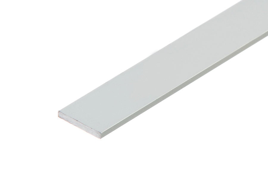 Sztanga płaska aluminiowa 15x2mm Cezar Srebrny Mat 1m