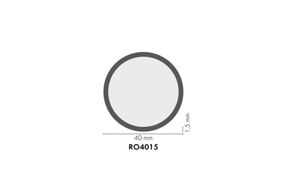 Round PVC pipe 40x1.5mm Cezar L= 1.05m Gray matt