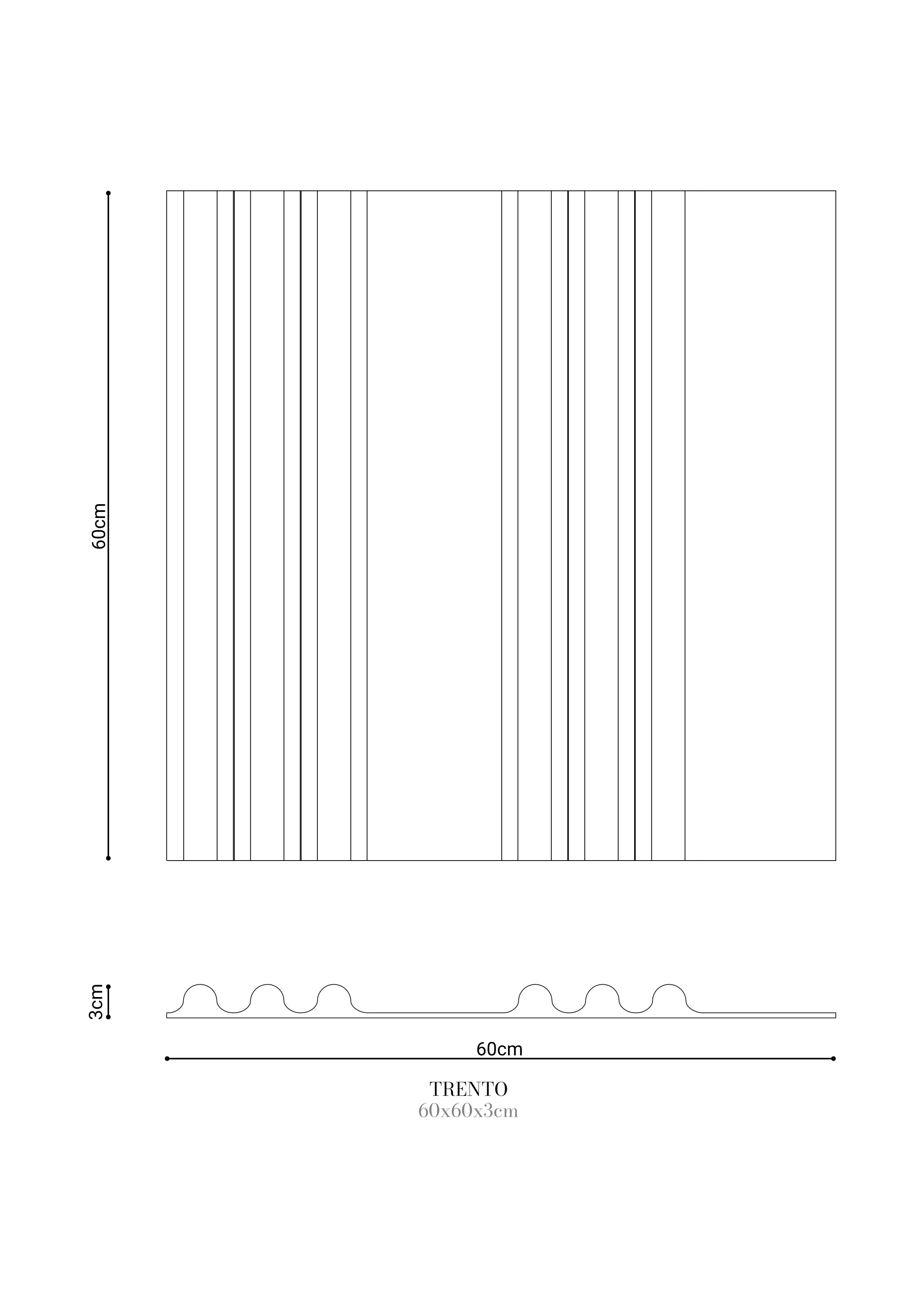 Puresense panel TRENTO 600x600x30 MURSO Biały Mat
