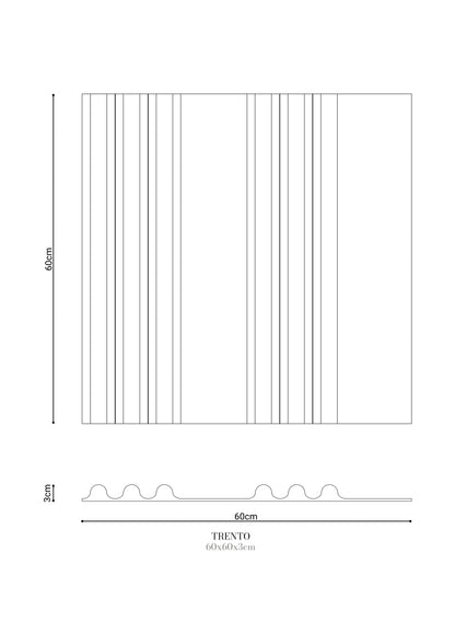 Панель Puresense TRENTO 600x600x30 MURSO, белая матовая