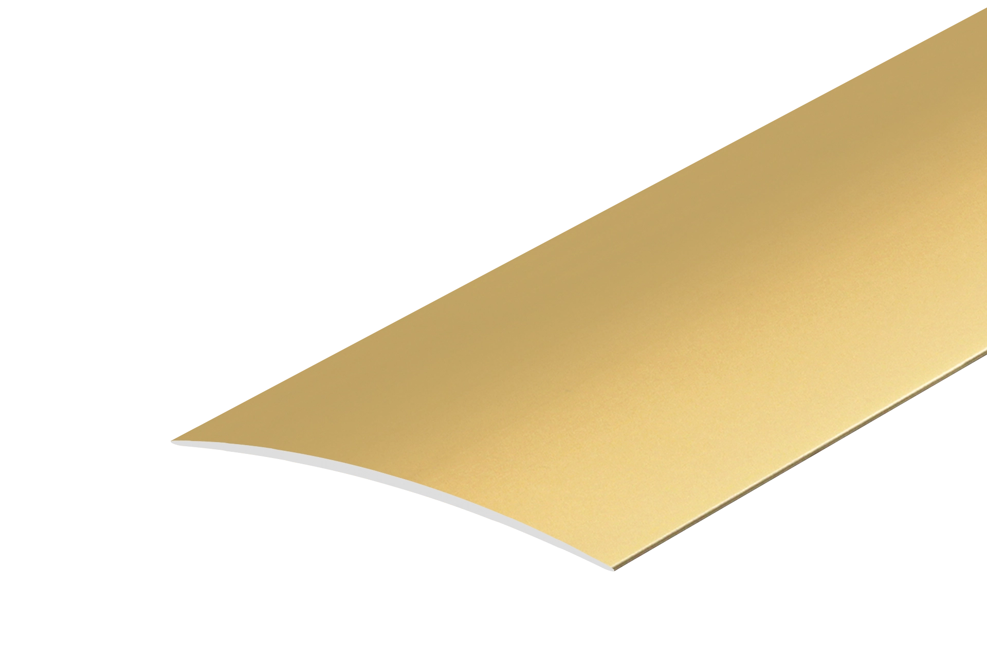 Oval aluminum threshold profile 80x5.1mm glued Cezar Gold Matt 1m