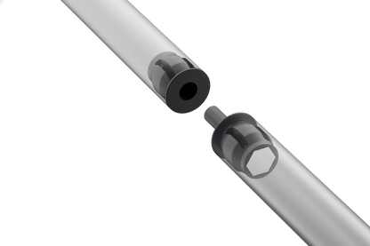 Łącznik prosty do rury okrągłej 20x1mm Cezar Czarny RAL9005 mat