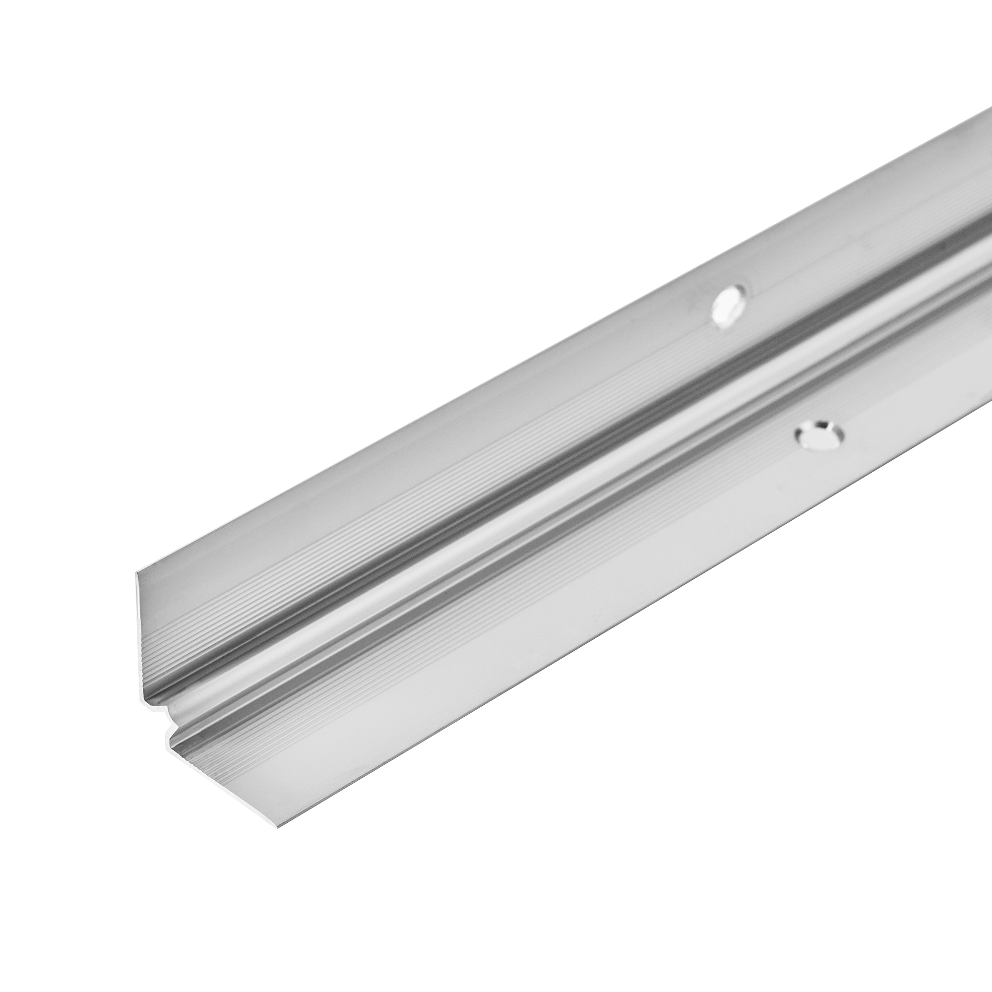 Profil do paneli aluminiowy LVT wewnętrzny 5mm 28x28mm Cezar Srebrny Mat 2,70m