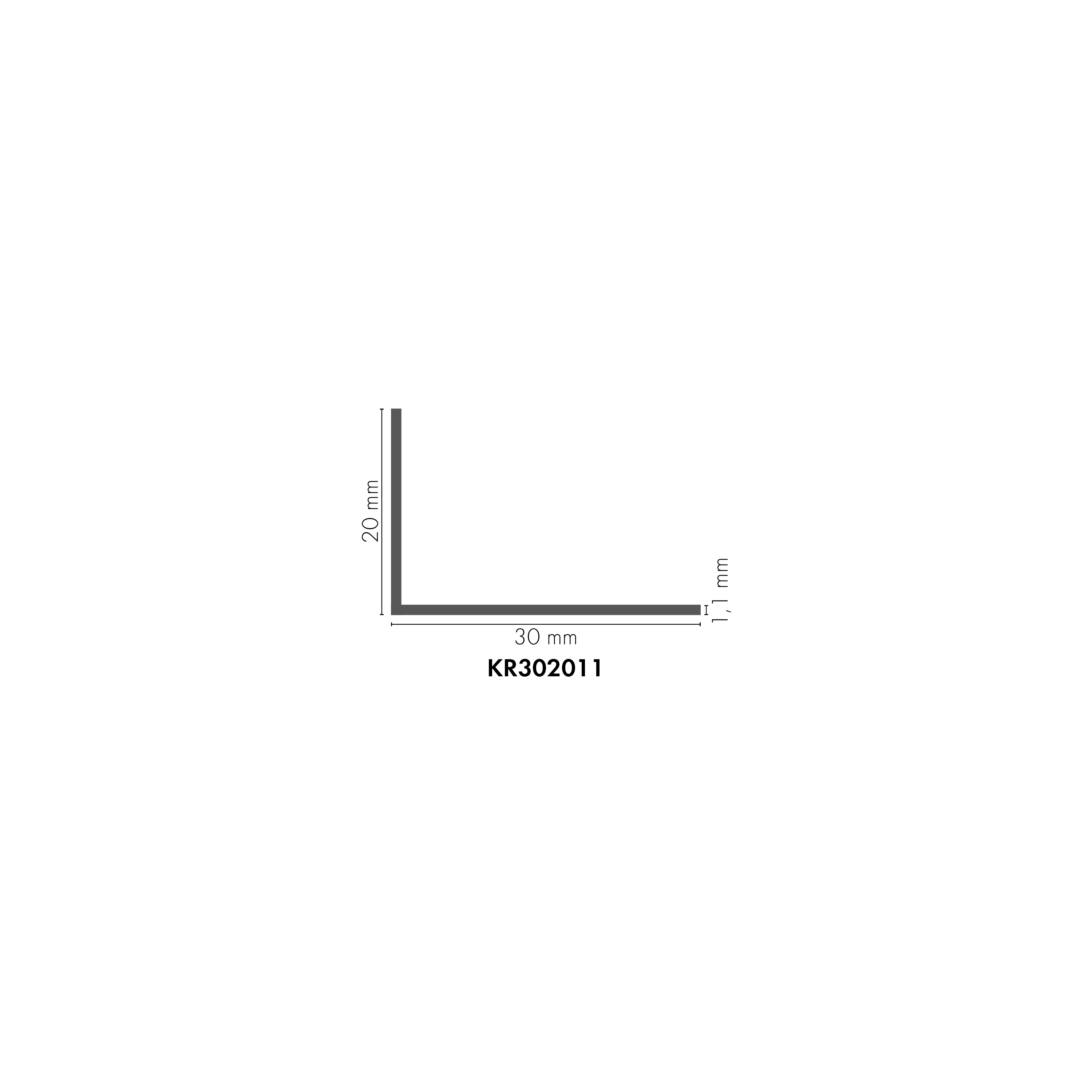 ПВХ уголок 30x20x1,1 мм, белый Cezar RAL9003, матовый, 1 м